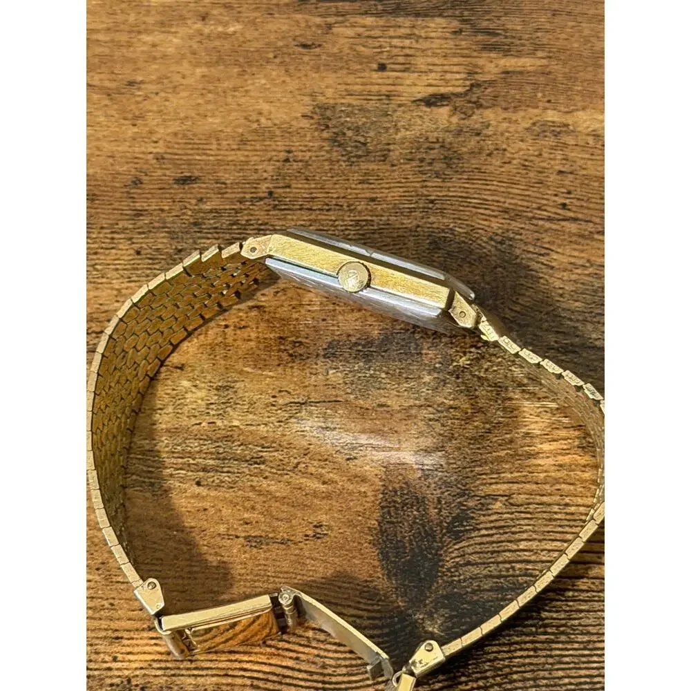 Tissot Swiss Made Gold-Tone Rectangular Dress Watch Roman Numerals